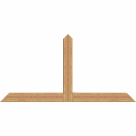 Ekena Millwork Portland Timber Gable Bracket, Western Red Cedar, 84"W x 42"H x 5 1/2"D x 5 1/2"F, 12/12 Pitch GBW084X42X0606POR00SWR